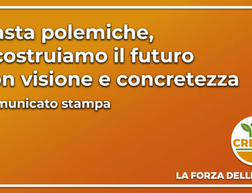 Basta polemiche, ricostruiamo il futuro con visione e concretezza